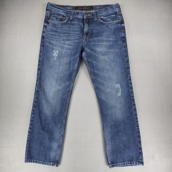 Marc Anthony Other - Marc Anthony Jeans Mens 36x30 Slim Fit‎ Blue Distressed Straight Leg